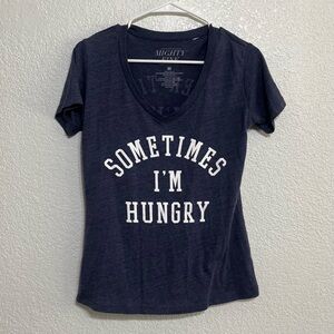 Dark Blue Graphic T-Shirt Sometimes I’m Hungry Other Times I’m Asleep